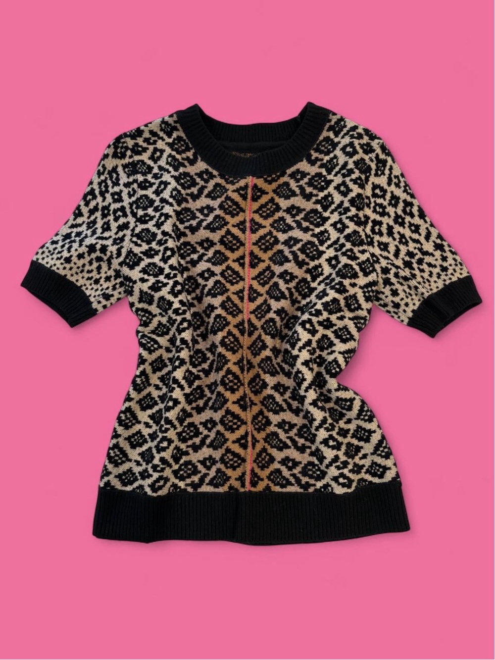Maeve leopard print knit top/sweater nwot